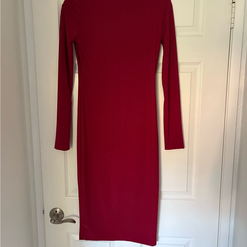 Boom Boom the Label Scarlet Red Long Sleeve Dress